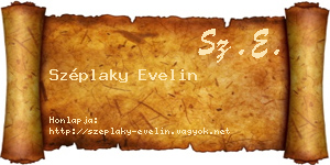 Széplaky Evelin névjegykártya