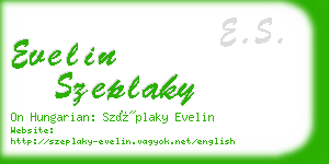 evelin szeplaky business card